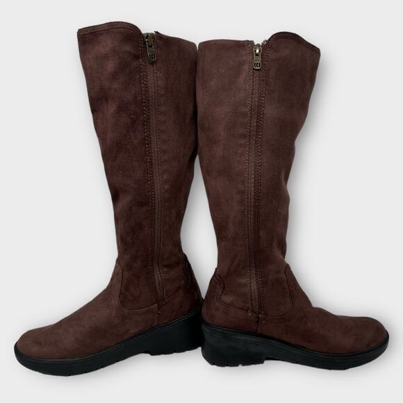 BZees Brandy Faux Suede Wedge Boot in Dark Brown Size 5.5 - Picture 6 of 8